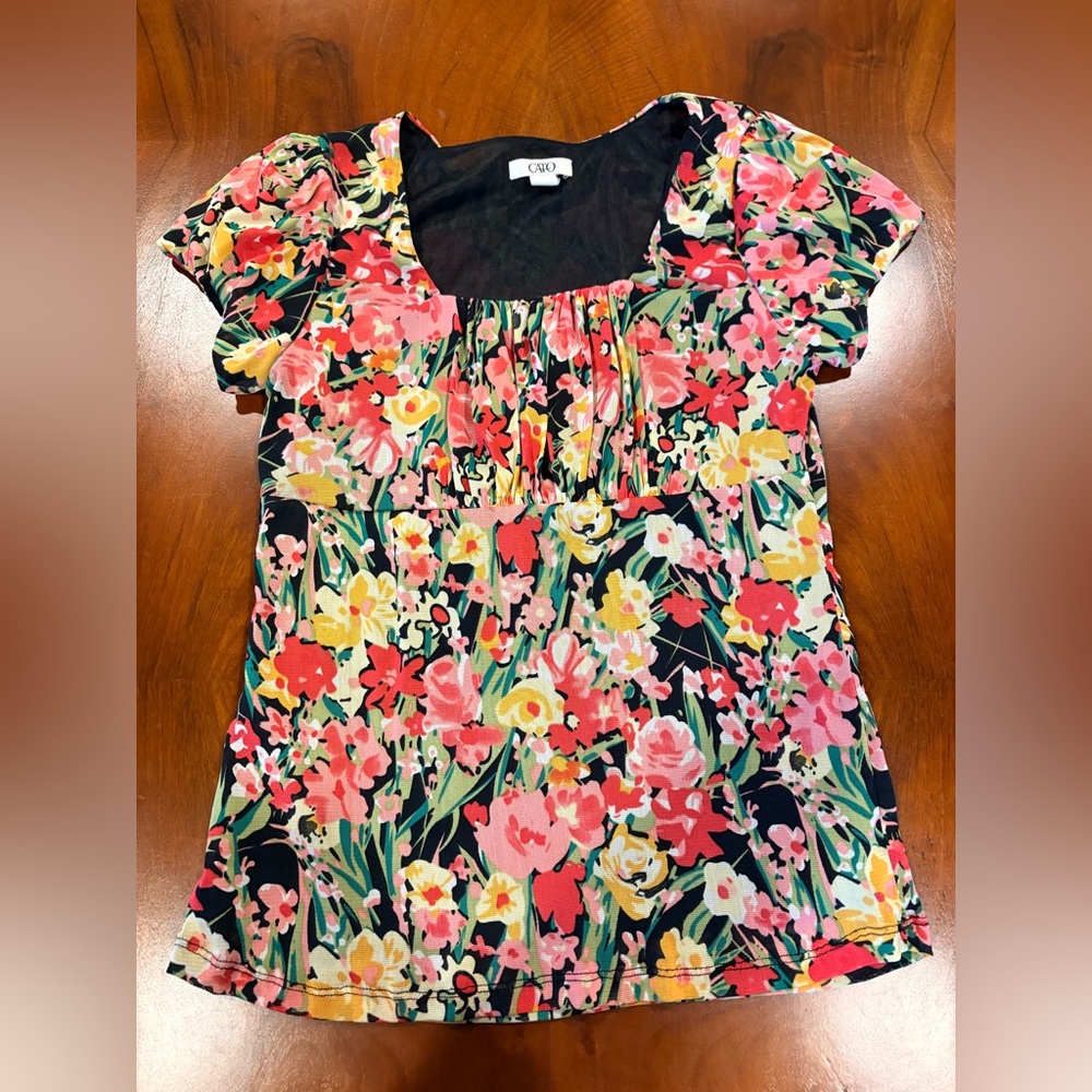 Floral Women's Top - Multicolor, size S - Picture 2 of 6